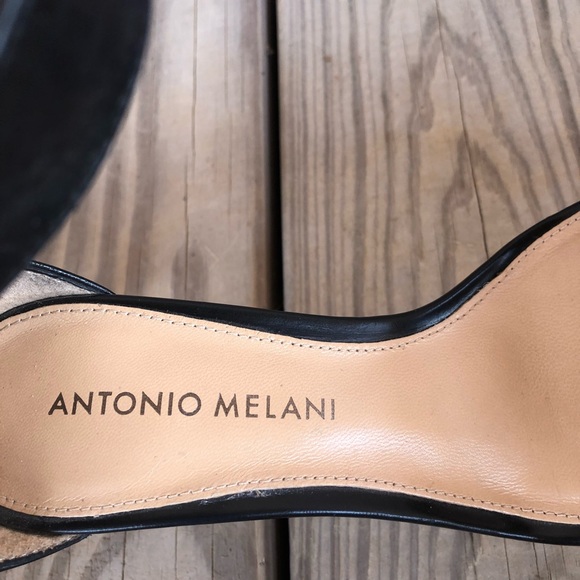 Antonio Melani Back Zip Black Heels Size 5.5 M - Picture 5 of 7